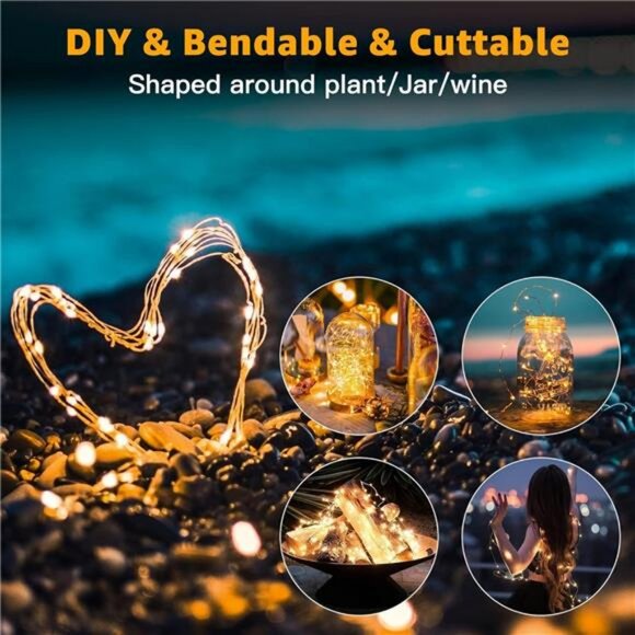 6Pack Fairy Lights Battery Operated 7ft 20 LED Mini String Lights Twinkle Lights - Picture 6 of 8